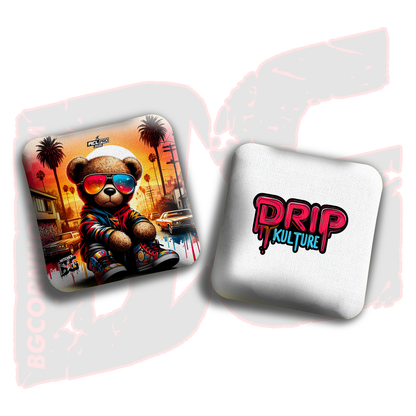 2026 Multiple Bag Models - DK x BG "STREET BEAR" - ACL Pro Stamped Cornhole Bags - Set of 4 Bags