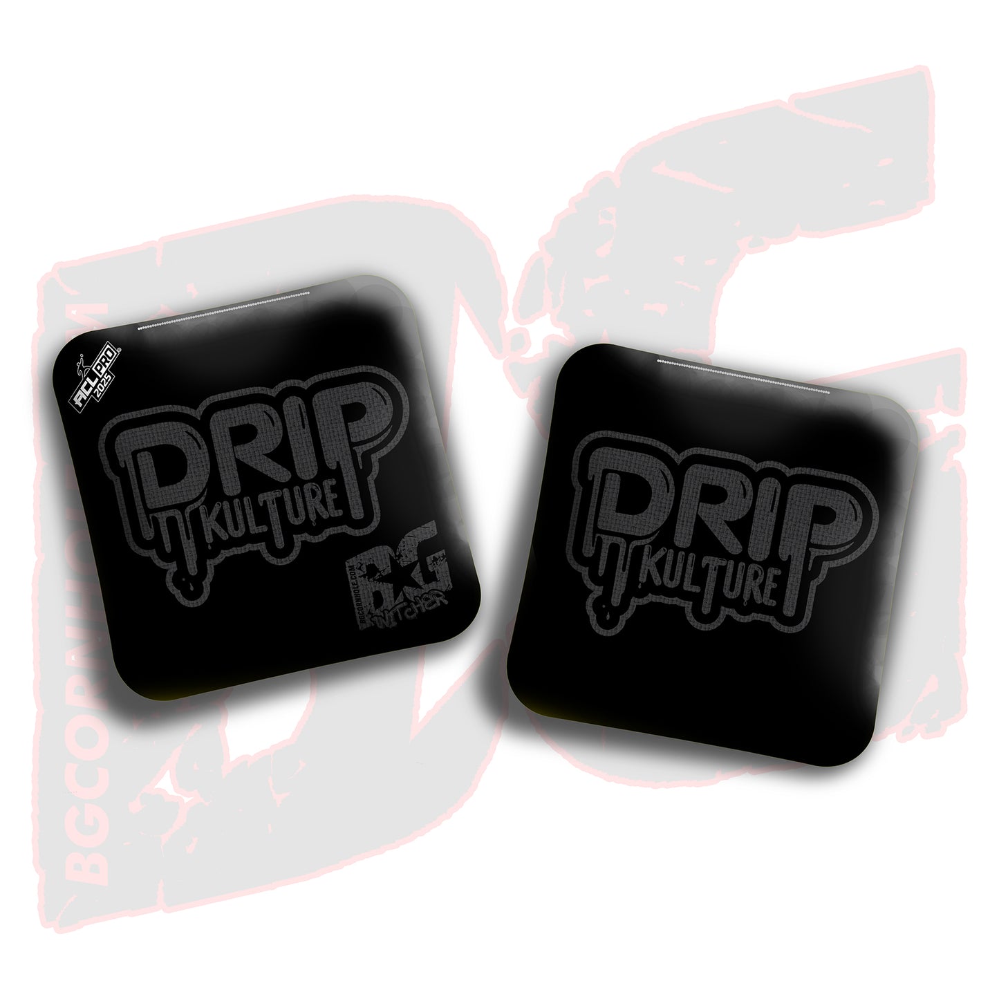 2025 Multiple Bag Models - DK x BG "Blackout" - ACL Pro Stamped Cornhole Bags - Set of 4 Bags