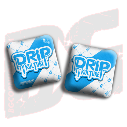 2026 Multiple Bag Models - DK x BG "White Droplet " - ACL Pro Stamped Cornhole Bags - Set of 4 Bags
