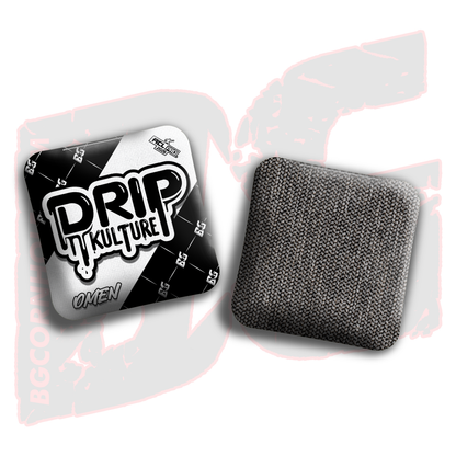 2026 Multiple Bag Models - DK x BG "Black Droplet " - ACL Pro Stamped Cornhole Bags - Set of 4 Bags