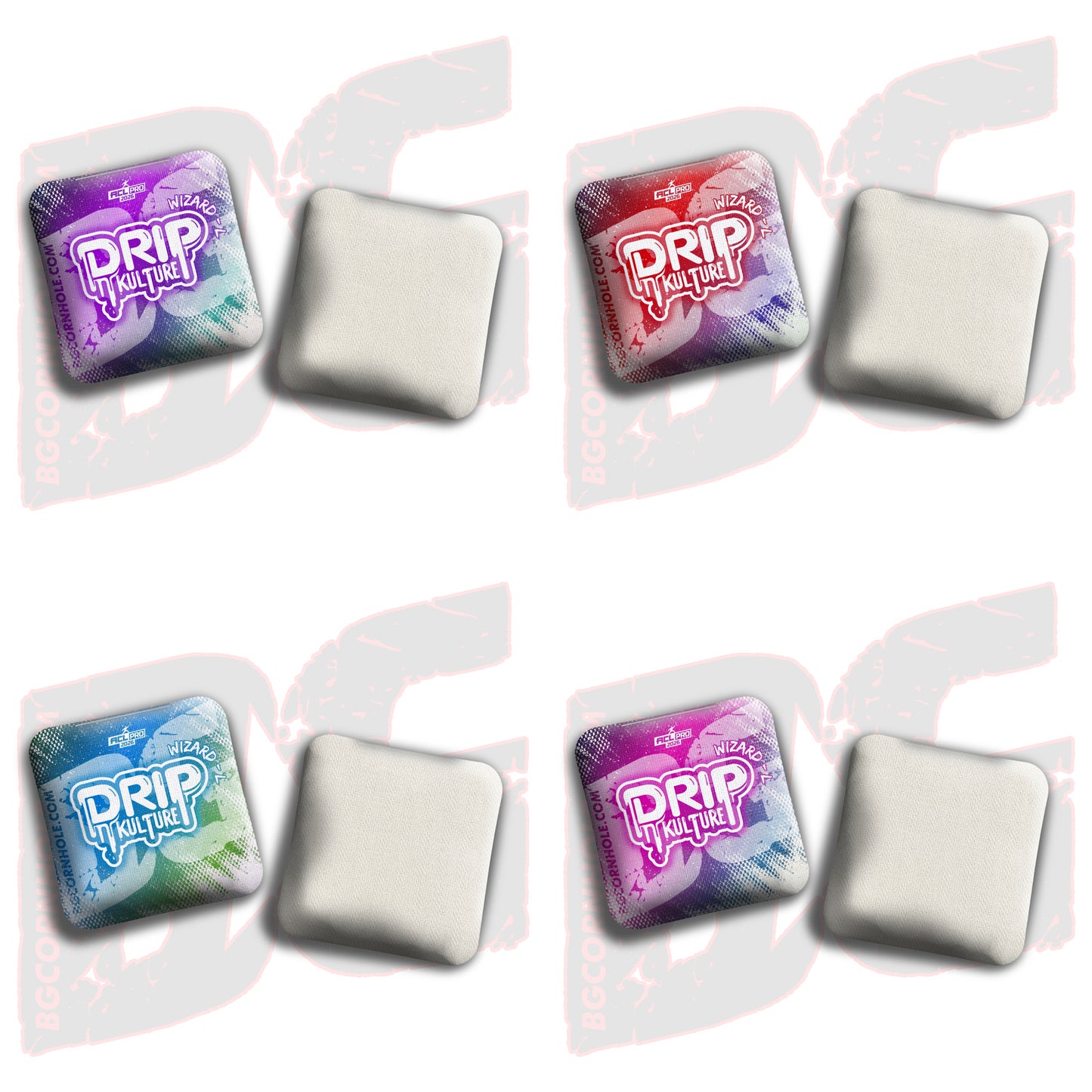 2026 Multiple Bag Models - DK x BG "The Light Prophecy " - ACL Pro Stamped Cornhole Bags - Set of 4 Bags