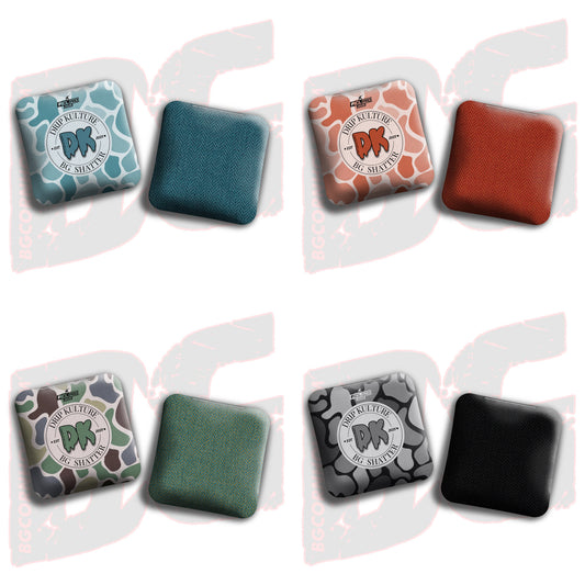 2026 SHATTER - DK x BG "Old School Camo" - ACL Pro Stamped Cornhole Bags - Set of 4 Bags