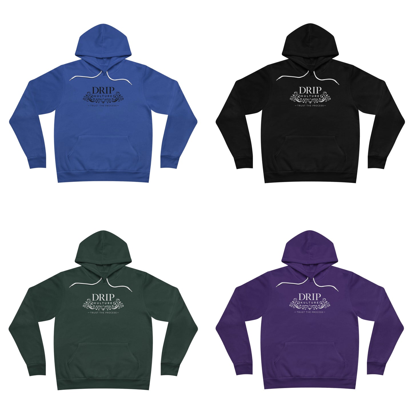 Drip Kulture "Trust the Process" Unisex Sponge Fleece Hoodie - Multiple Colors