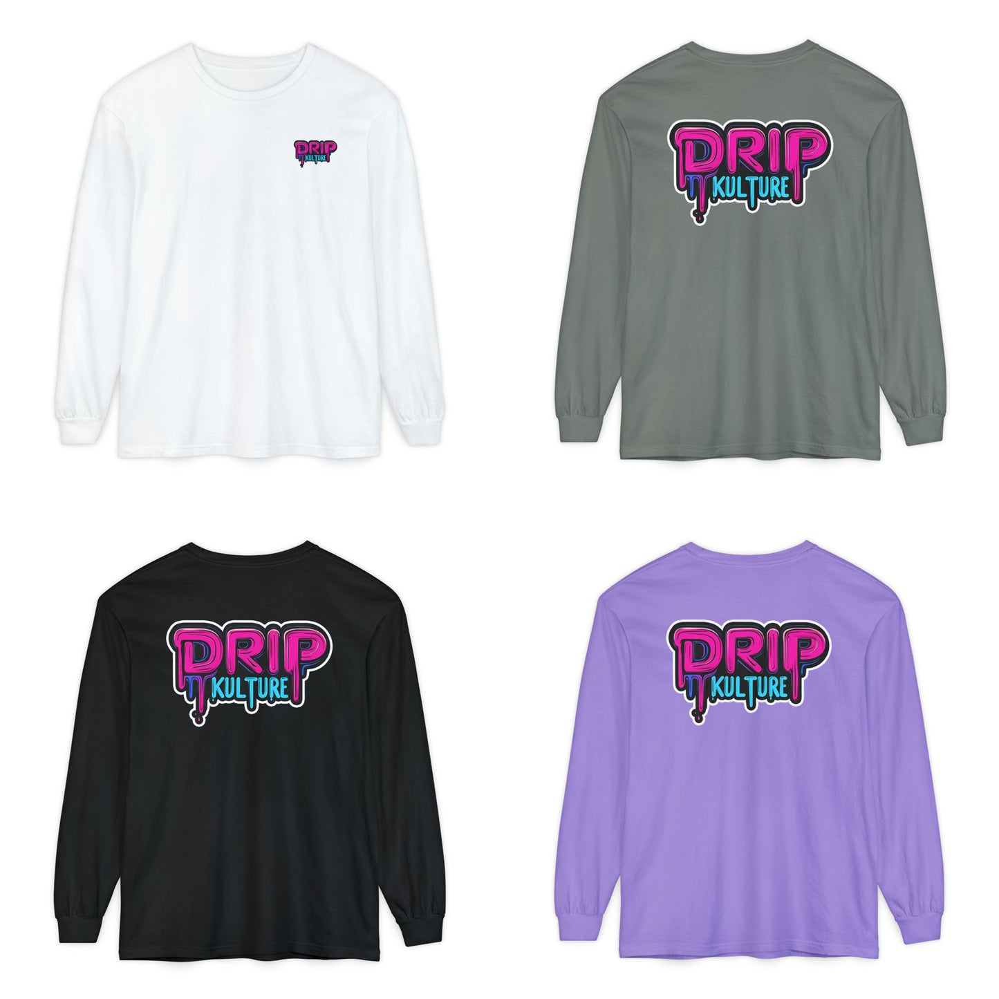 Miami Drip Kulture Long-Sleeve Tee - Multiple Colors