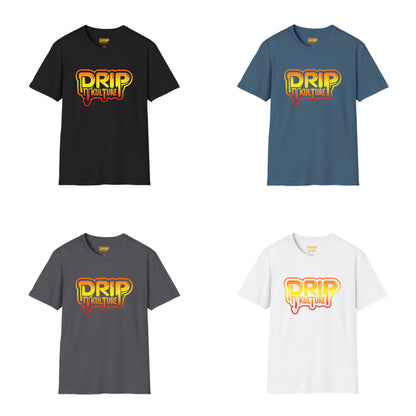 Orange Gradient Drip Kulture Unisex Tee - Multiple Colors