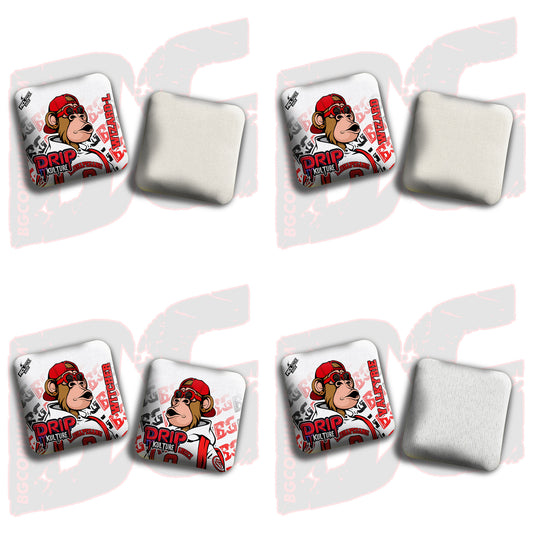 2025 Multiple Bag Models - DK x BG "NFT Retro" - ACL Pro Stamped Cornhole Bags - Set of 4 Bags