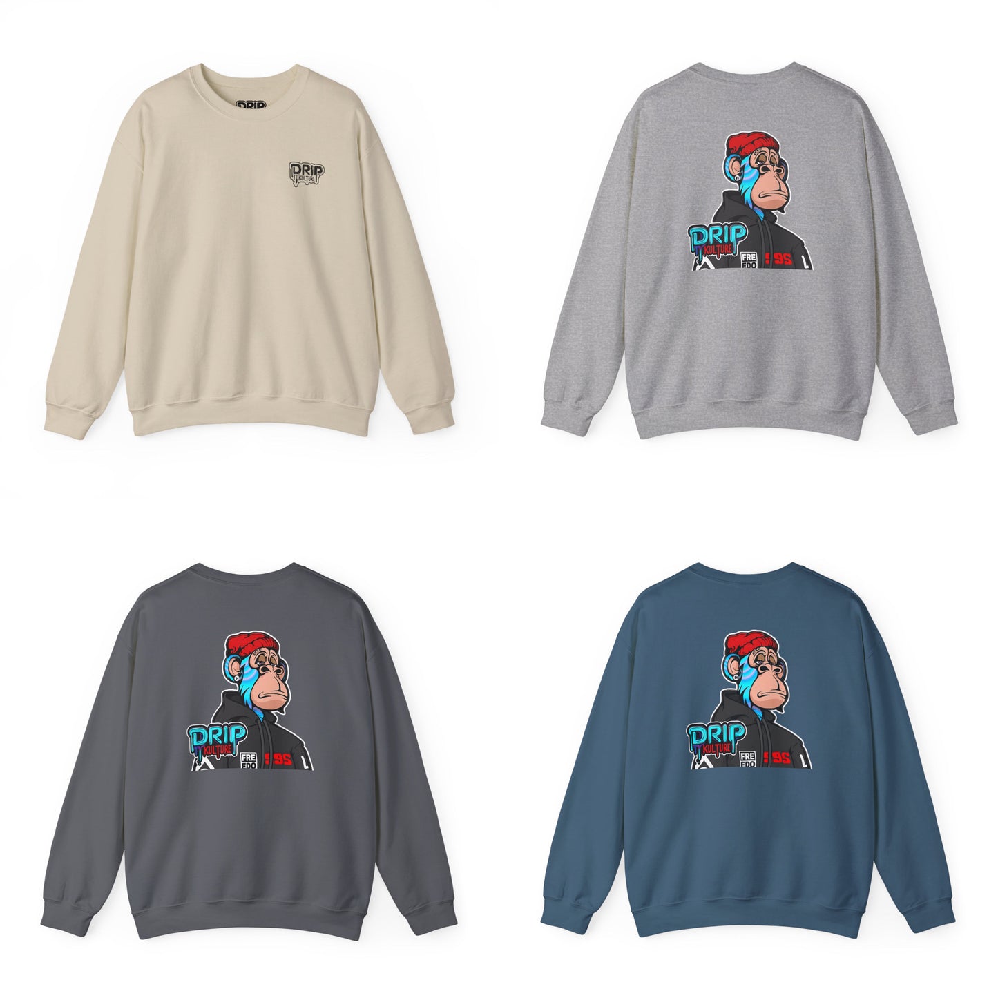 NFT Blue Lightning Drip Kulture Unisex Sweatshirt - Multiple Colors