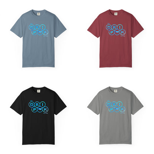 Blue Circle Drip Kulture Unisex Comfort Color Tee - Multiple Colors