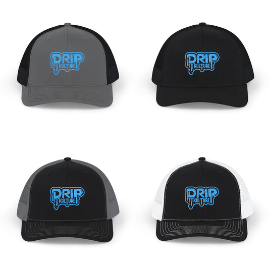 Blue Drip Kulture Snapback Trucker Cap Embroidery - Multiple Colors