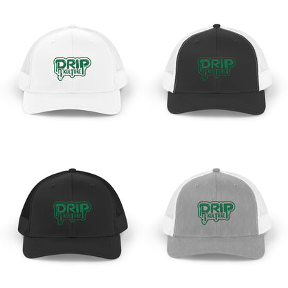 Green Drip Kulture Snapback Trucker Cap Embroidery - Multiple Colors