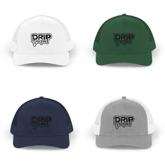Drip Kulture Snapback Trucker Cap Embroidery - Multiple Colors