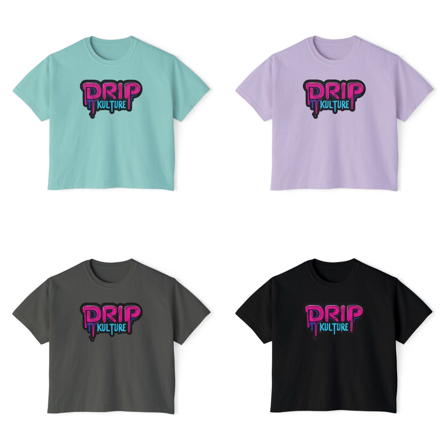 Miami Drip Kulture Women's Boxy Tee - Multiple Colors