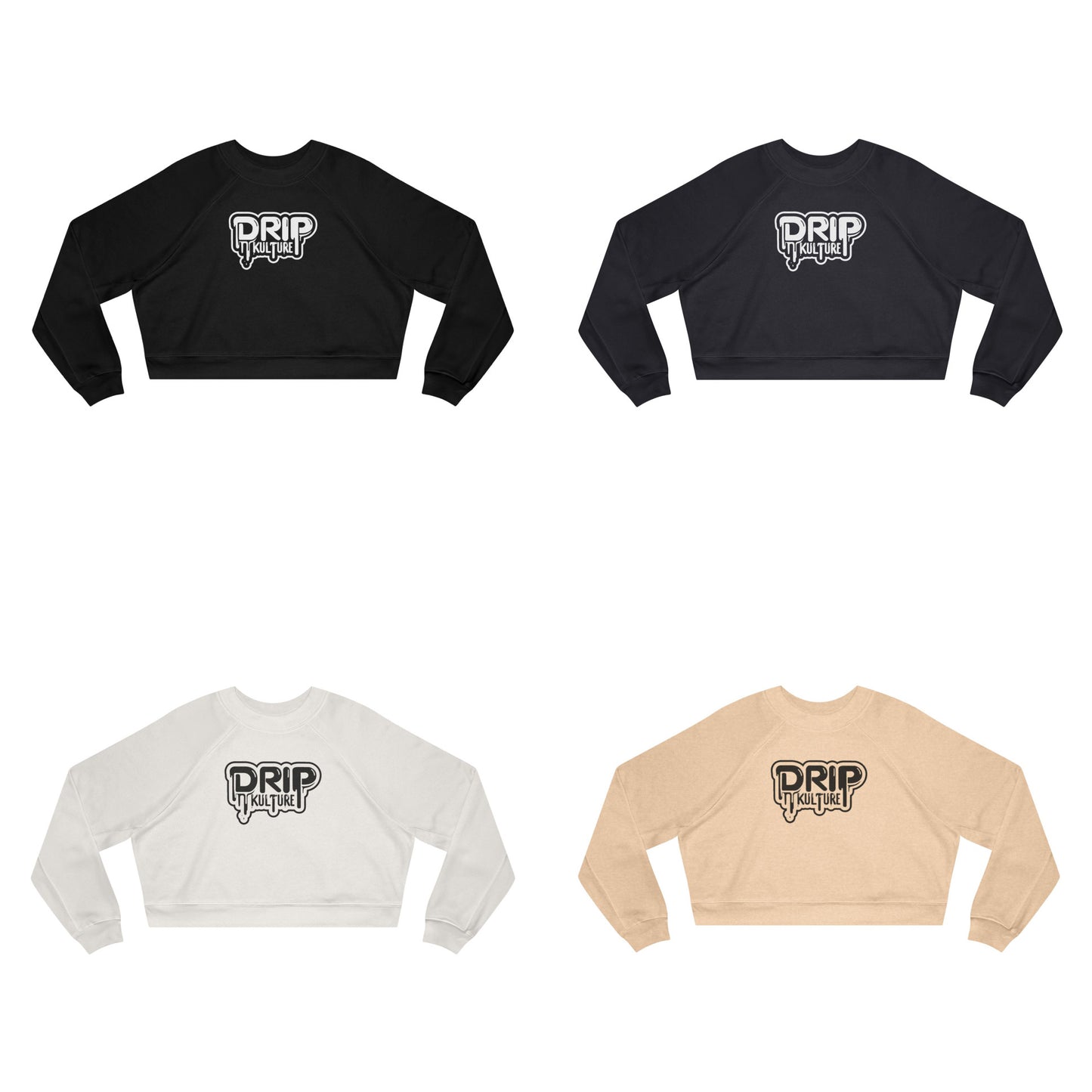 Drip Kulture Women's Cropped Pullover - Multiple Colors