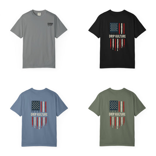Drip Kulture American Flag Unisex Tee - Multiple Colors