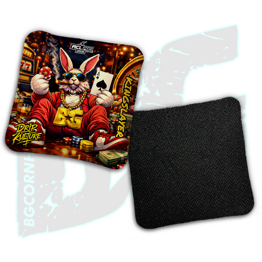 2026 Multiple Bag Models - DK x BG "Ace Rabbit" - ACL Pro Stamped Cornhole Bags - Set of 4 Bags