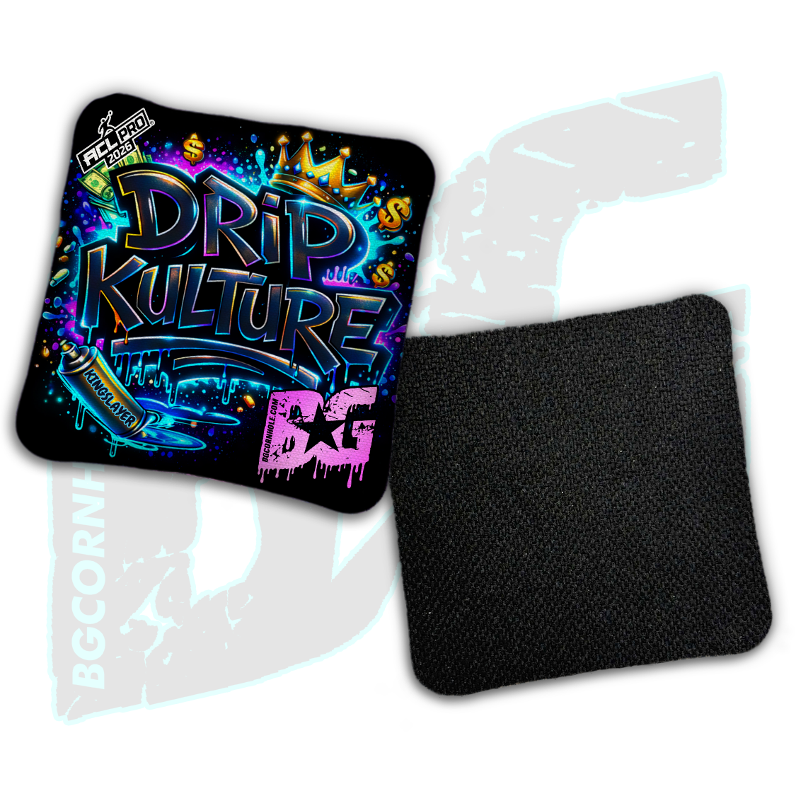2026 Multiple Bag Models - DK x BG "Graffiti King" - ACL Pro Stamped Cornhole Bags - Set of 4 Bags