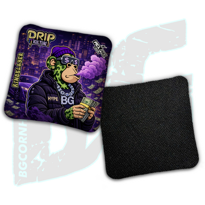 2026 Multiple Bag Models - DK x BG "NFT Midnight Hustle" - ACL Pro Stamped Cornhole Bags - Set of 4 Bags