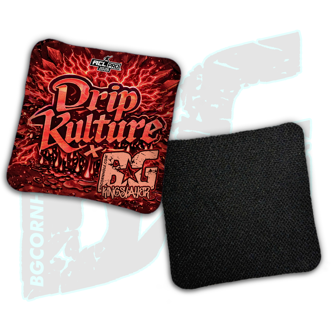 2026 Multiple Bag Models - DK x BG "Aftershock" - ACL Pro Stamped Cornhole Bags - Set of 4 Bags