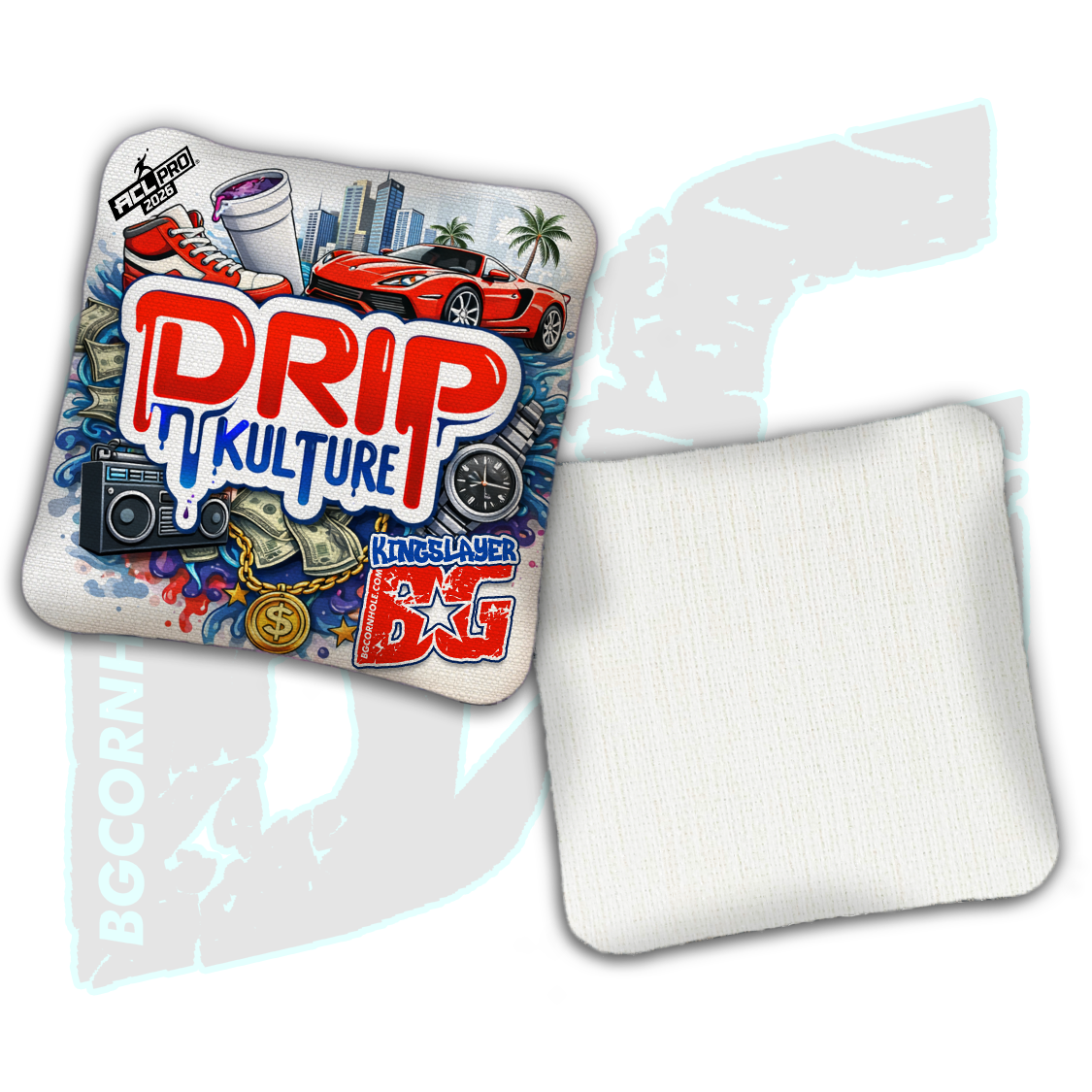 2026 Multiple Bag Models - DK x BG "Streetvibe" - ACL Pro Stamped Cornhole Bags - Set of 4 Bags