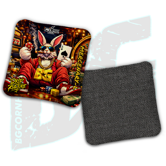 2026 Multiple Bag Models - DK x BG "Ace Rabbit" - ACL Pro Stamped Cornhole Bags - Set of 4 Bags