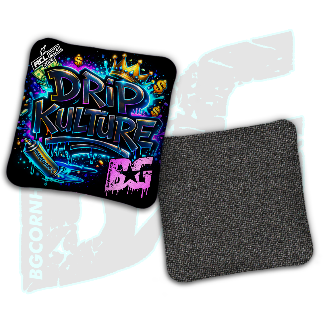 2026 Multiple Bag Models - DK x BG "Graffiti King" - ACL Pro Stamped Cornhole Bags - Set of 4 Bags