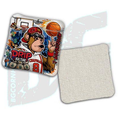 2026 Multiple Bag Models - DK x BG "Street Ball" - ACL Pro Stamped Cornhole Bags - Set of 4 Bags