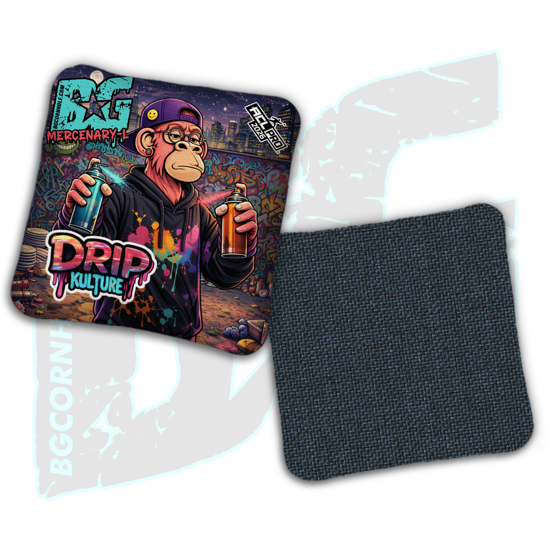 2026 Multiple Bag Models - DK x BG "Street Art" - ACL Pro Stamped Cornhole Bags - Set of 4 Bags