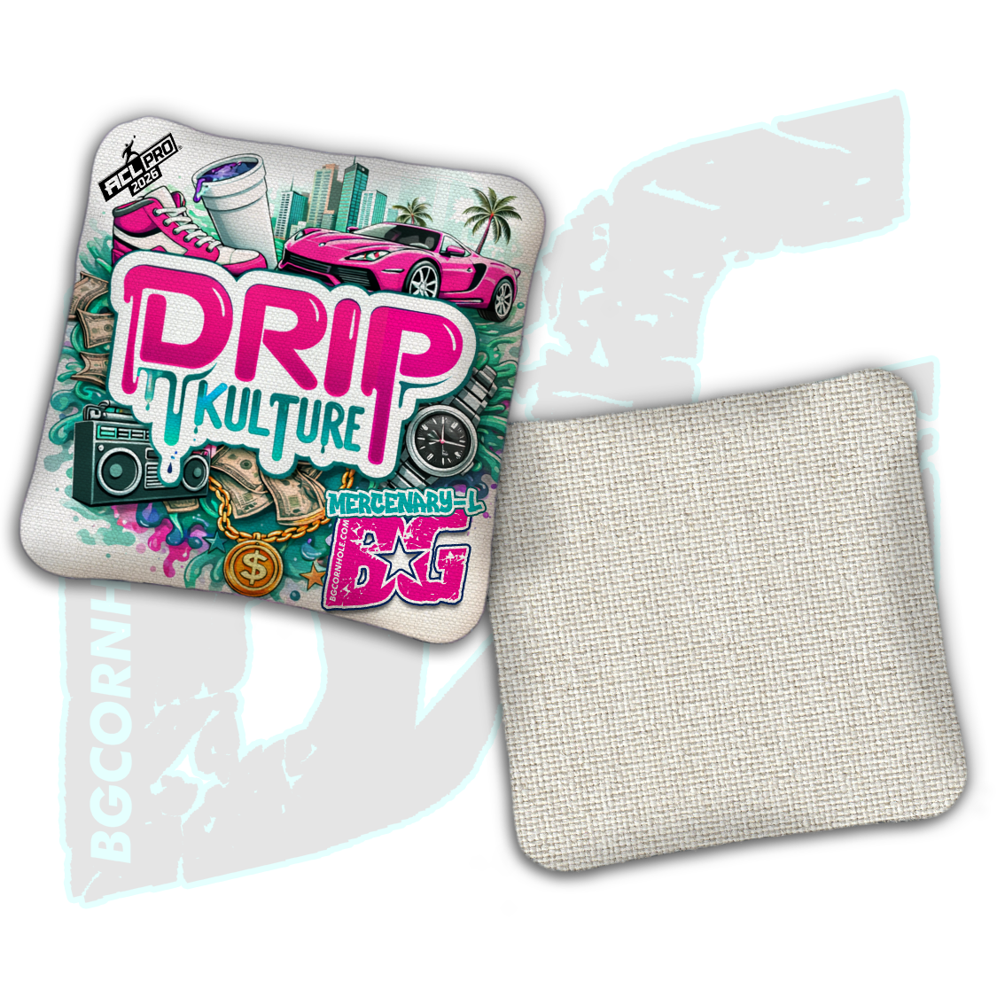 2026 Multiple Bag Models - DK x BG "Streetvibe" - ACL Pro Stamped Cornhole Bags - Set of 4 Bags