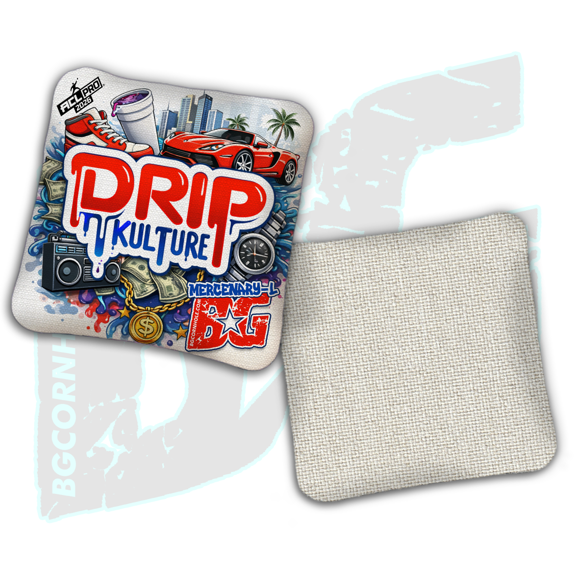 2026 Multiple Bag Models - DK x BG "Streetvibe" - ACL Pro Stamped Cornhole Bags - Set of 4 Bags
