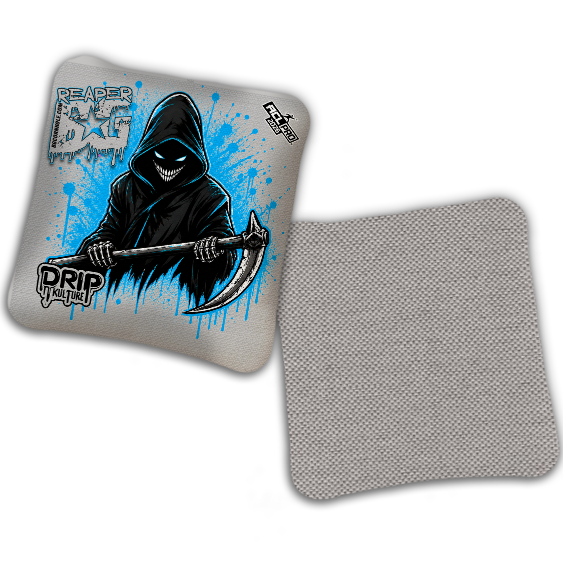 2026 REAPER - DK x BG "Evil Grin" - ACL Pro Stamped Cornhole Bags - Set of 4 Bags