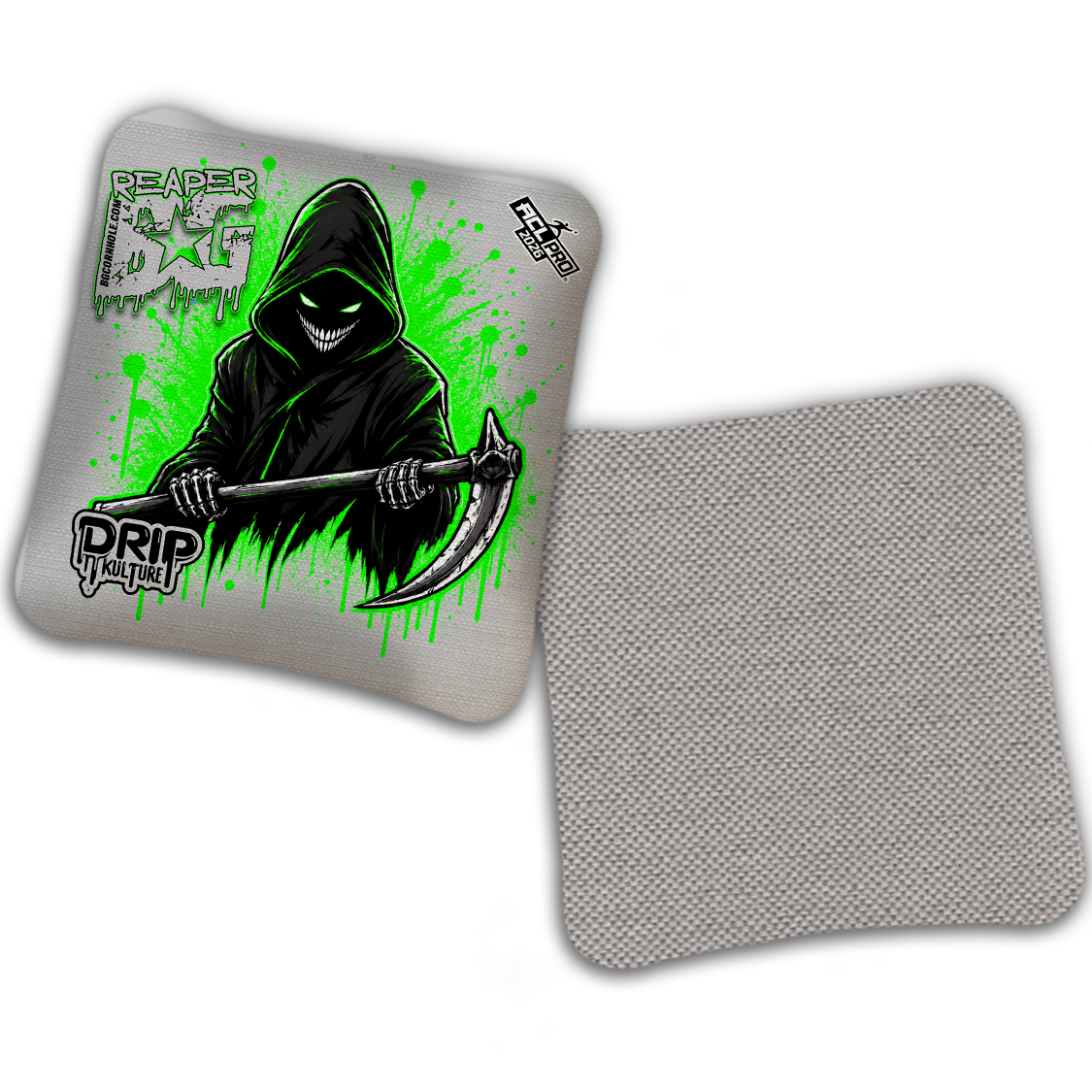 2026 REAPER - DK x BG "Evil Grin" - ACL Pro Stamped Cornhole Bags - Set of 4 Bags