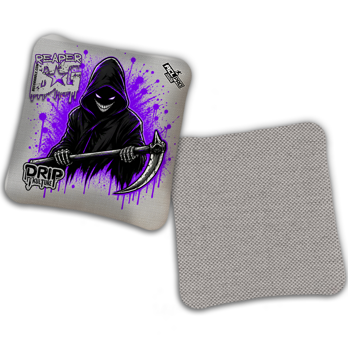 2026 REAPER - DK x BG "Evil Grin" - ACL Pro Stamped Cornhole Bags - Set of 4 Bags