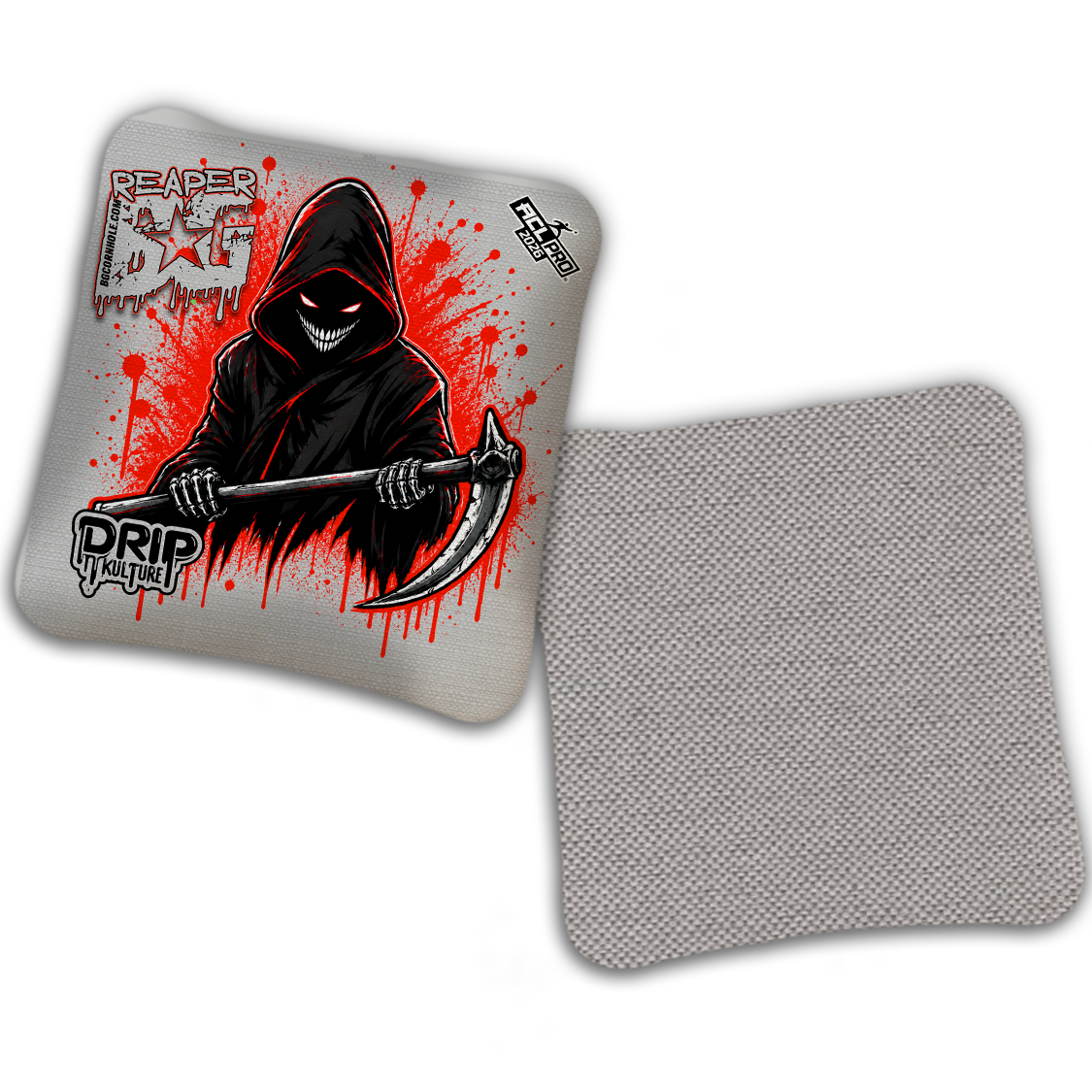 2026 REAPER - DK x BG "Evil Grin" - ACL Pro Stamped Cornhole Bags - Set of 4 Bags
