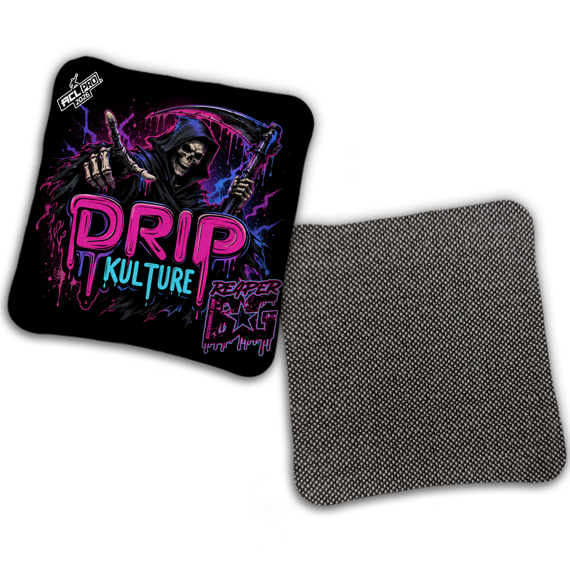 2026 Reaper - DK x BG "Splatter" - ACL Pro Stamped Cornhole Bags - Set of 4 Bags