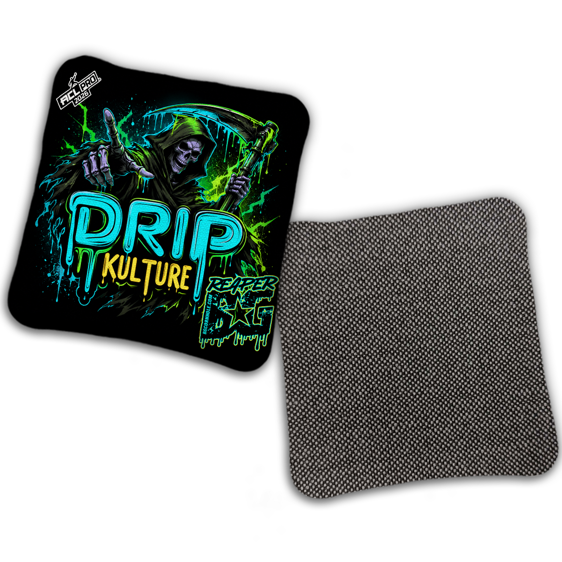 2026 Reaper - DK x BG "Splatter" - ACL Pro Stamped Cornhole Bags - Set of 4 Bags