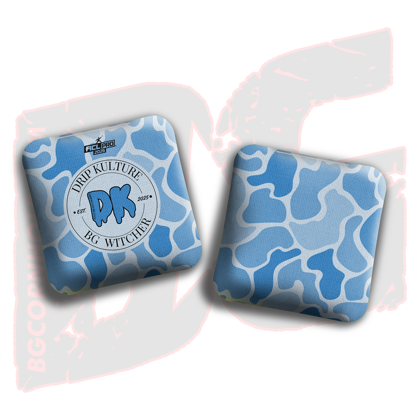 2026 Multiple Bag Models - DK x BG "Old School Camo" - ACL Pro Stamped Cornhole Bags - Set of 4 Bags