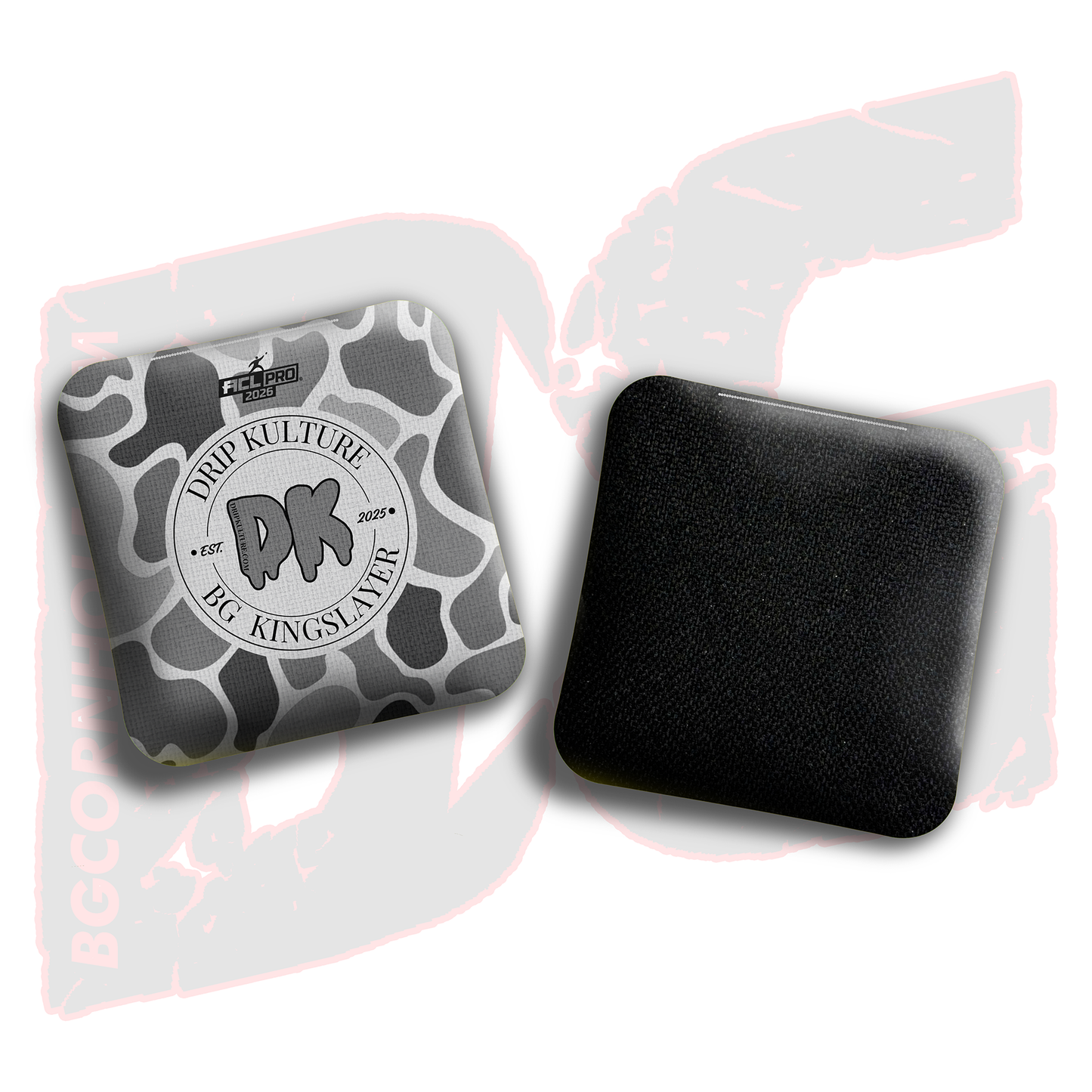 2026 Multiple Bag Models - DK x BG "Old School Camo" - ACL Pro Stamped Cornhole Bags - Set of 4 Bags