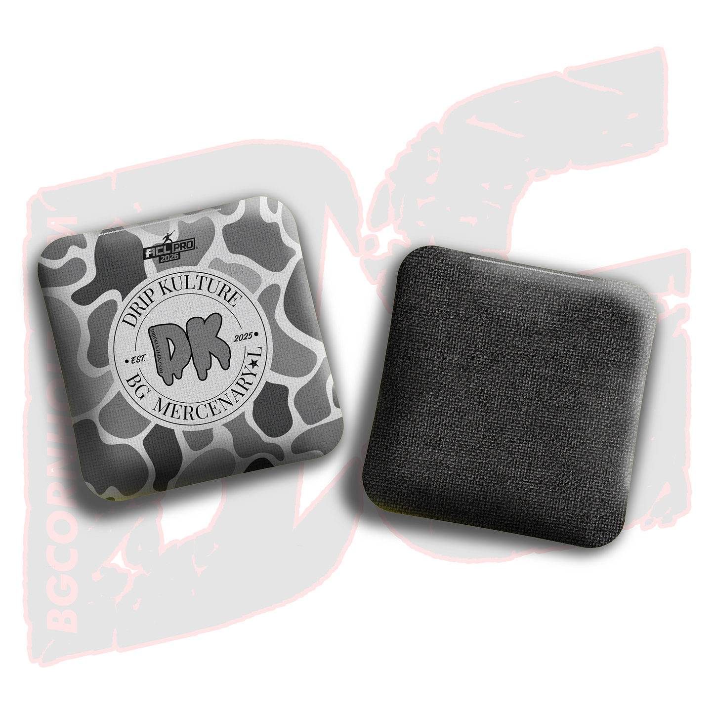 2026 Multiple Bag Models - DK x BG "Old School Camo" - ACL Pro Stamped Cornhole Bags - Set of 4 Bags