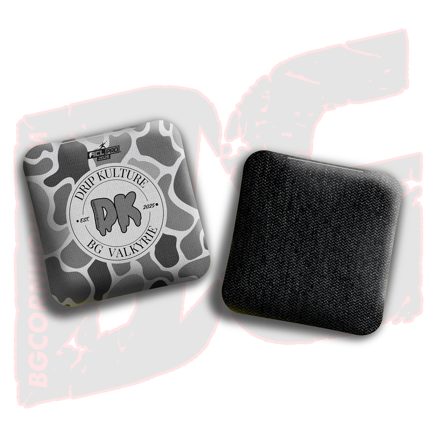 2026 Multiple Bag Models - DK x BG "Old School Camo" - ACL Pro Stamped Cornhole Bags - Set of 4 Bags