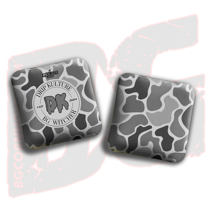 2026 Multiple Bag Models - DK x BG "Old School Camo" - ACL Pro Stamped Cornhole Bags - Set of 4 Bags