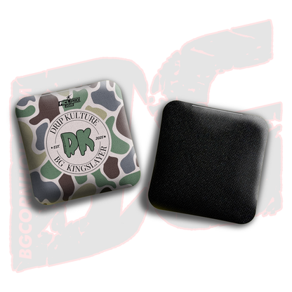 2026 Multiple Bag Models - DK x BG "Old School Camo" - ACL Pro Stamped Cornhole Bags - Set of 4 Bags