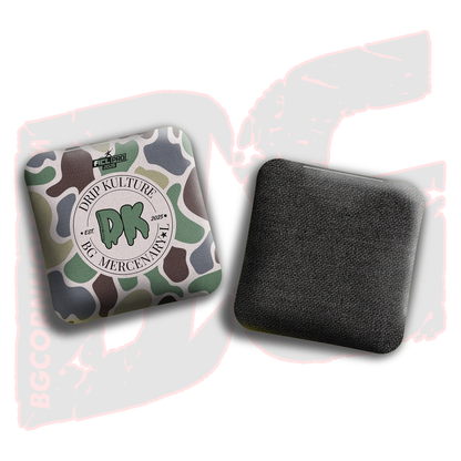 2026 Multiple Bag Models - DK x BG "Old School Camo" - ACL Pro Stamped Cornhole Bags - Set of 4 Bags