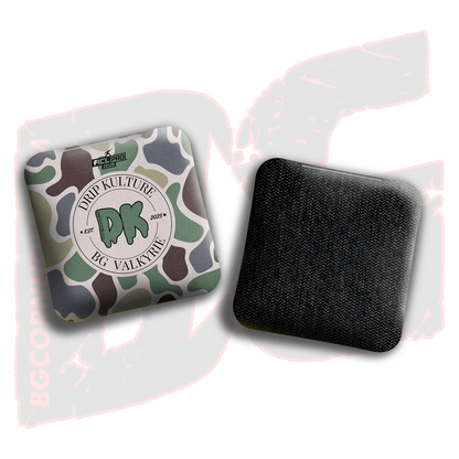 2026 Multiple Bag Models - DK x BG "Old School Camo" - ACL Pro Stamped Cornhole Bags - Set of 4 Bags