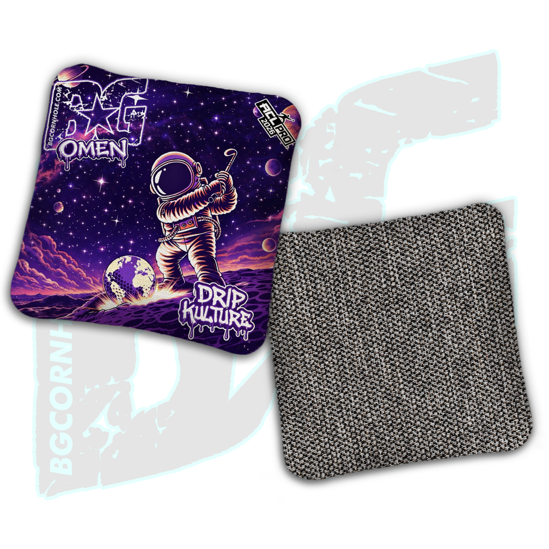 2026 Multiple Bag Models - DK x BG "Astro Golfer" - ACL Pro Stamped Cornhole Bags - Set of 4 Bags