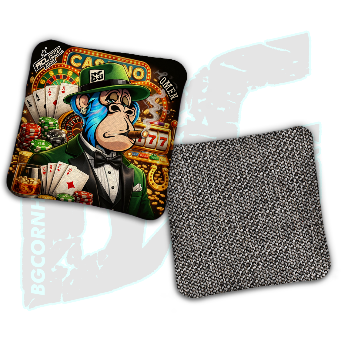 2026 Multiple Bag Models - DK x BG "Highroller" - ACL Pro Stamped Cornhole Bags - Set of 4 Bags