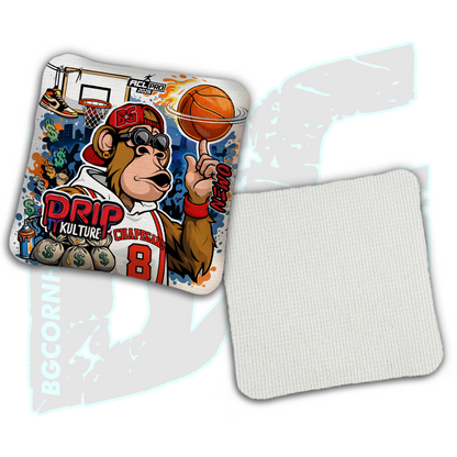 2026 Multiple Bag Models - DK x BG "Street Ball" - ACL Pro Stamped Cornhole Bags - Set of 4 Bags