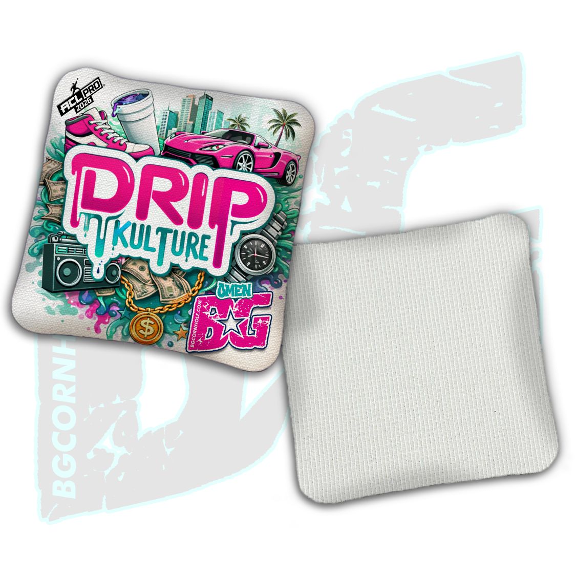 2026 Multiple Bag Models - DK x BG "Streetvibe" - ACL Pro Stamped Cornhole Bags - Set of 4 Bags