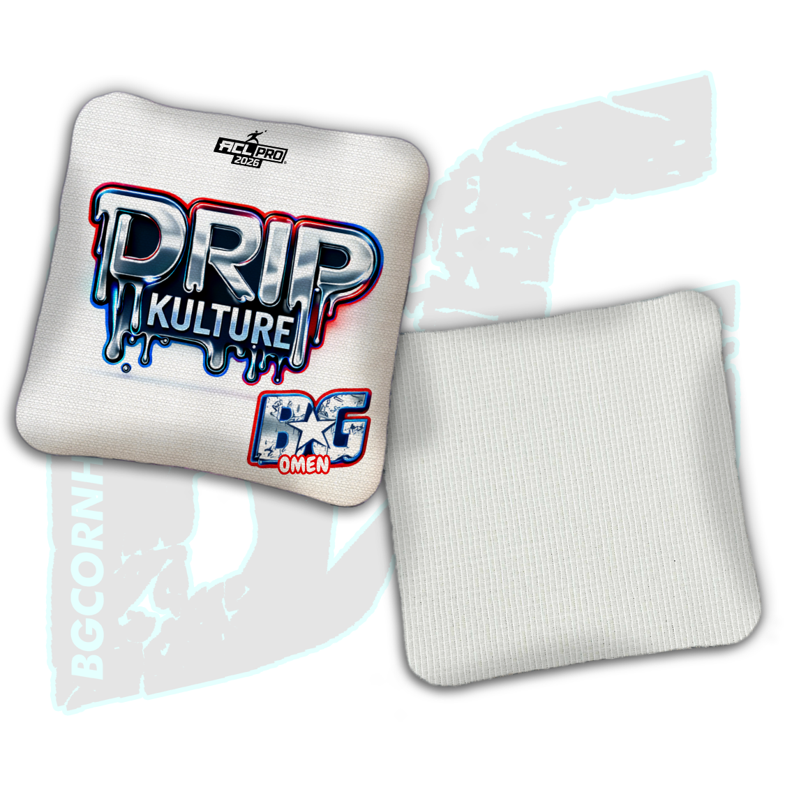 2026 Multiple Bag Models - DK x BG "Metallic" - ACL Pro Stamped Cornhole Bags - Set of 4 Bags