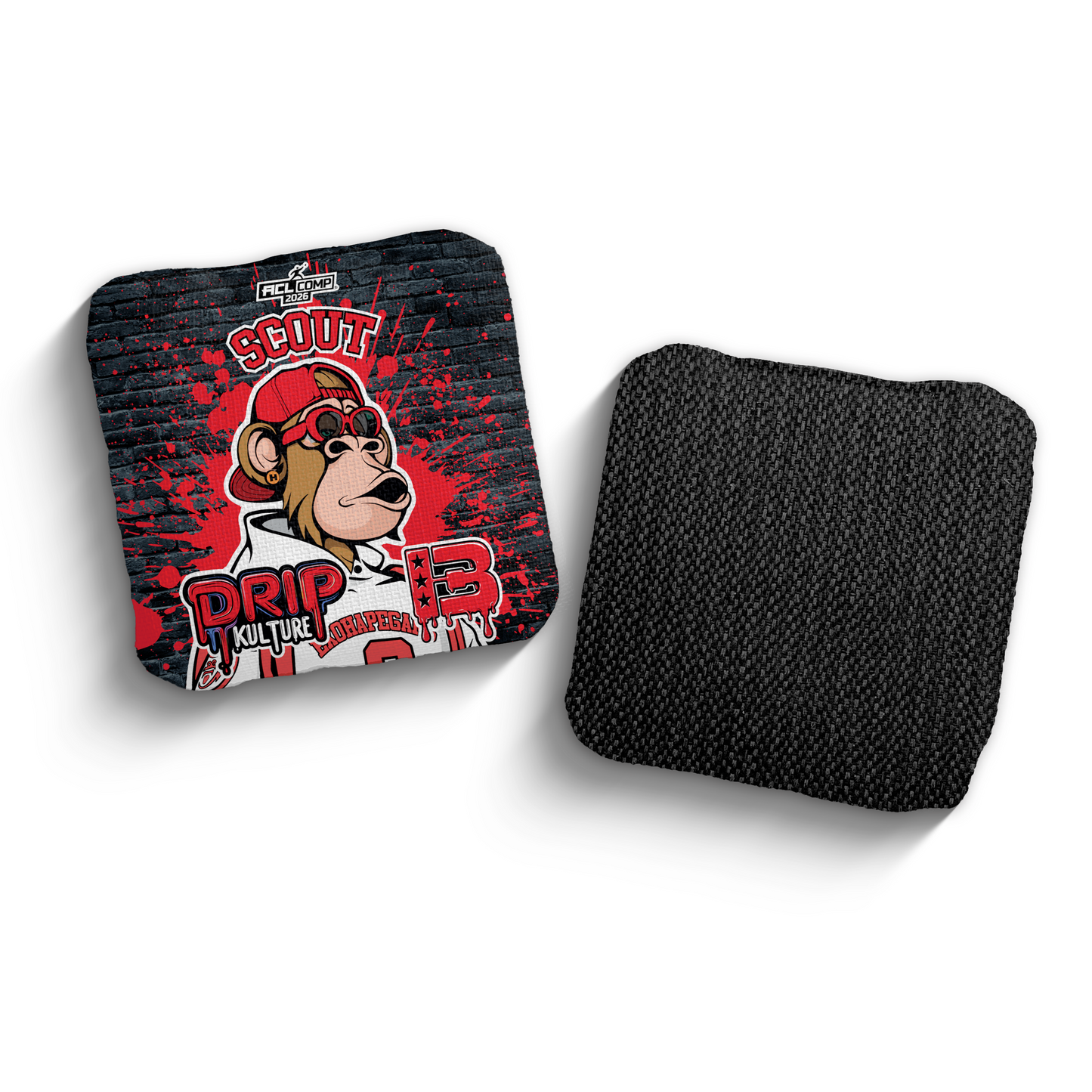 2026 Brotherhood Cornhole Scout Drip Kulture Collaboration ACL Comp Stamped Cornhole Bags