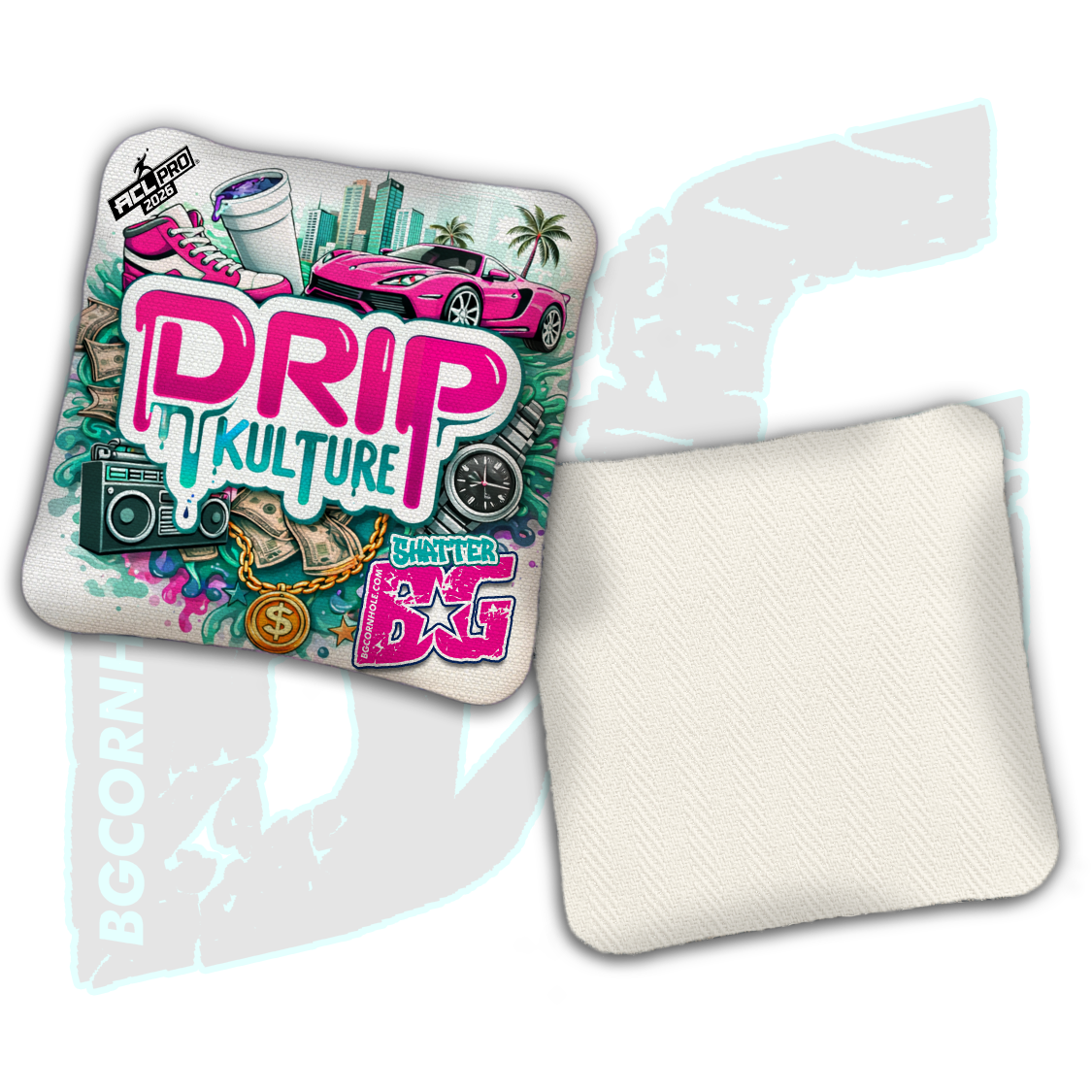 2026 Multiple Bag Models - DK x BG "Streetvibe" - ACL Pro Stamped Cornhole Bags - Set of 4 Bags